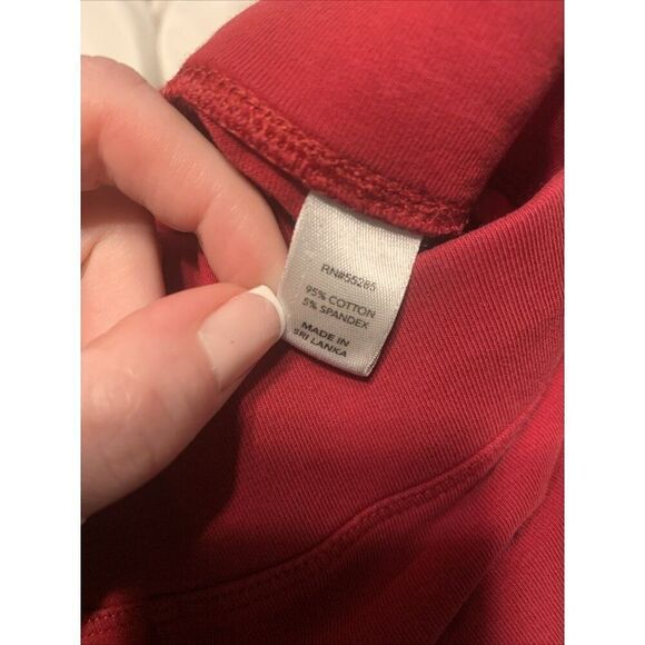 Express Womens Solid Red Mid Rise Cotton Spandex Leggings Xs - Picture 4 of 5